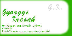 gyorgyi kresak business card