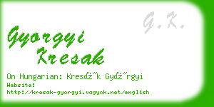 gyorgyi kresak business card